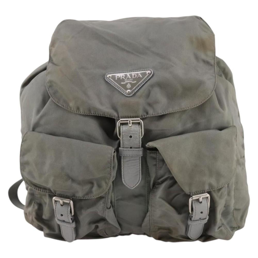PRADA Backpack Nylon Green Silver Auth 141751 - Picture 13 of 16